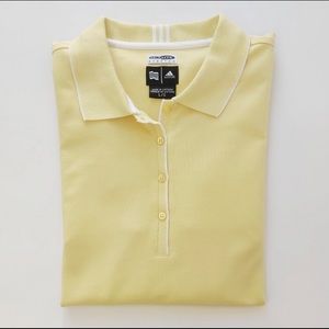 Adidas A10 Climalite Women's Polo Shirt Large Rib Knit Panels Golf Tennis